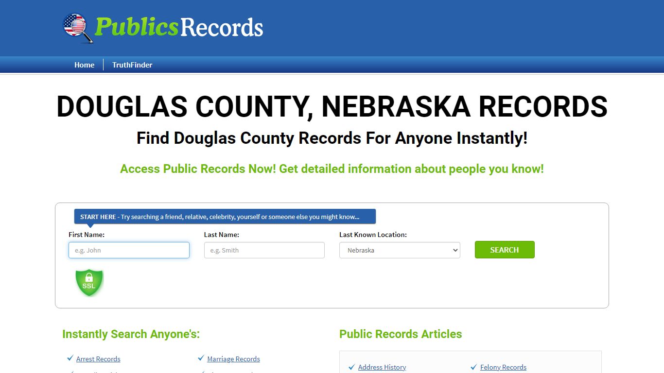 Find Douglas County, Nebraska Records!