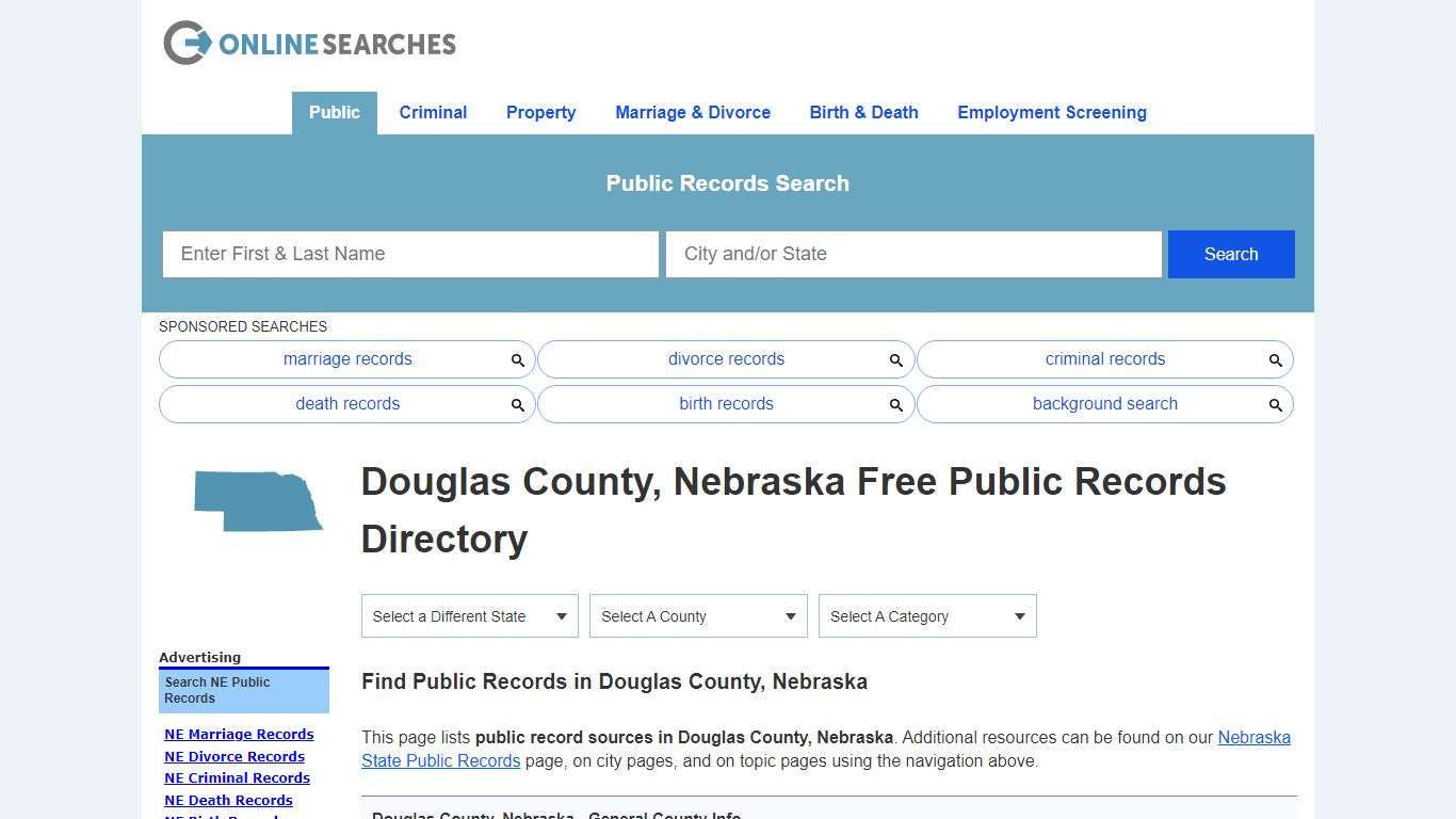 Douglas County, Nebraska Public Records Directory