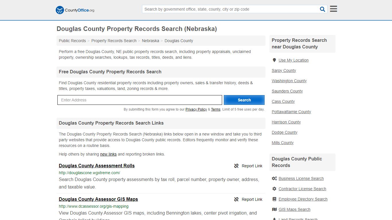 Douglas County Property Records Search (Nebraska) - County Office